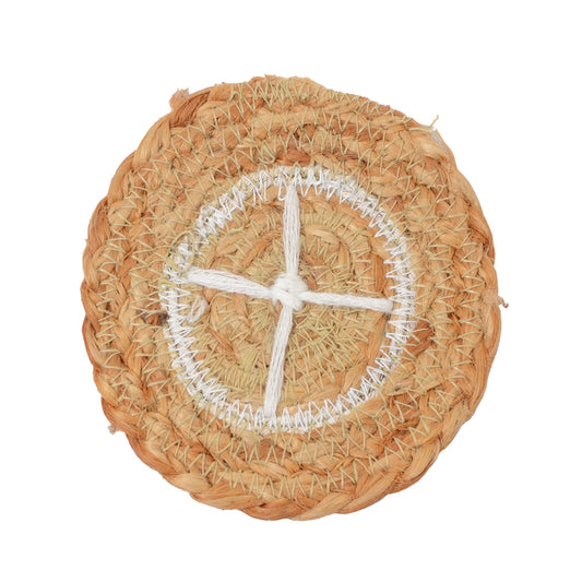 Coaster- White Threadwork (SET OF 4) - Belim Homme