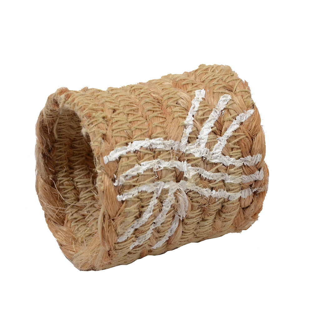 Napkin Ring- White Handpaint (SET OF 4) - Belim Homme