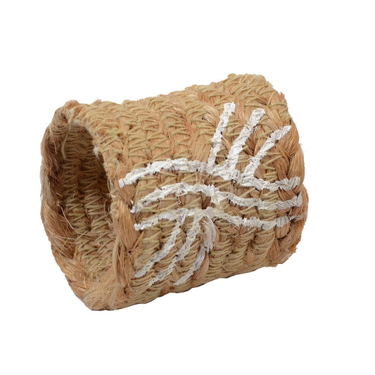 Napkin Ring- White Handpaint (SET OF 4) - Belim Homme
